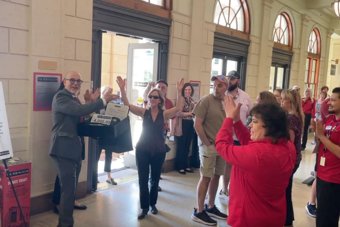 PHOTOS, VIDEO AVAILABLE: THE MOB MUSEUM WELCOMES 4 MILLIONTH VISITOR 